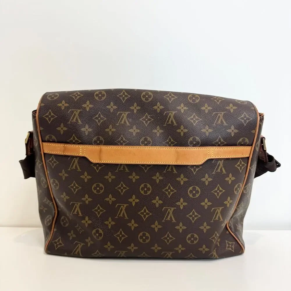 Louis Vuitton Brown Monogram Abbesses Messenger Bag LV Logo Large Crossbody